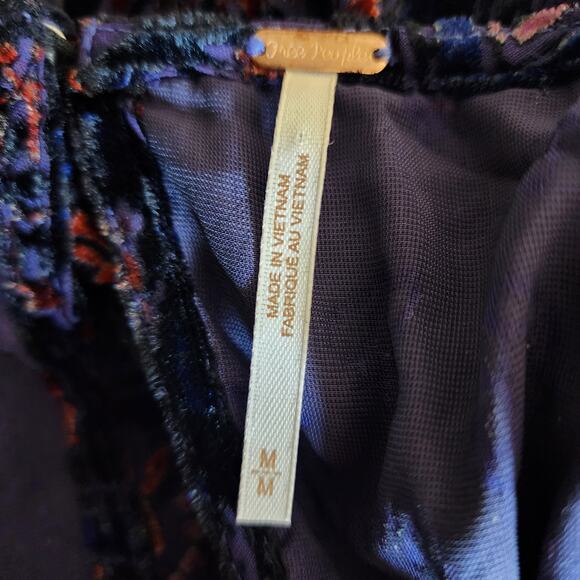 Free People Black and Purple Midi Dress - Picture 4 of 9